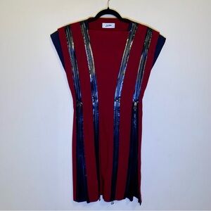 JEAN PAUL GAULTIER Black And Red Dress Zipper Accents VINTAGE ULTRA RARE Medium